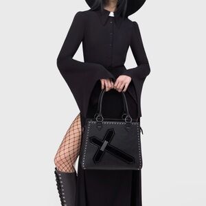 NWT Killstar Black Satchel/Crossbody with Cross Accent “There is Only One”